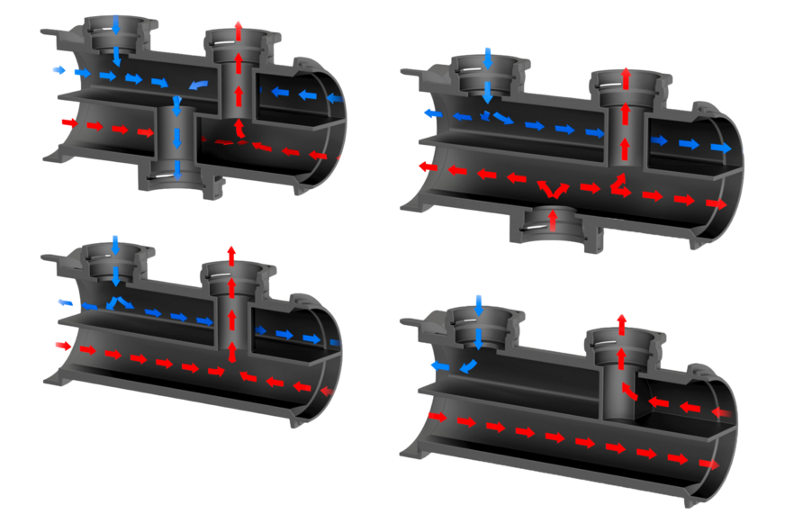 Das Grundmodul des Zonenverteilers ist im Achsabstand 90 oder 125 mm erhältlich.