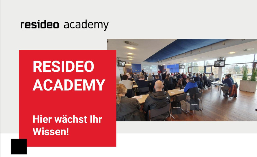 Informationen, aktuelle Termine und die Anmeldung sind auch über die Resideo Academy App verfügbar.