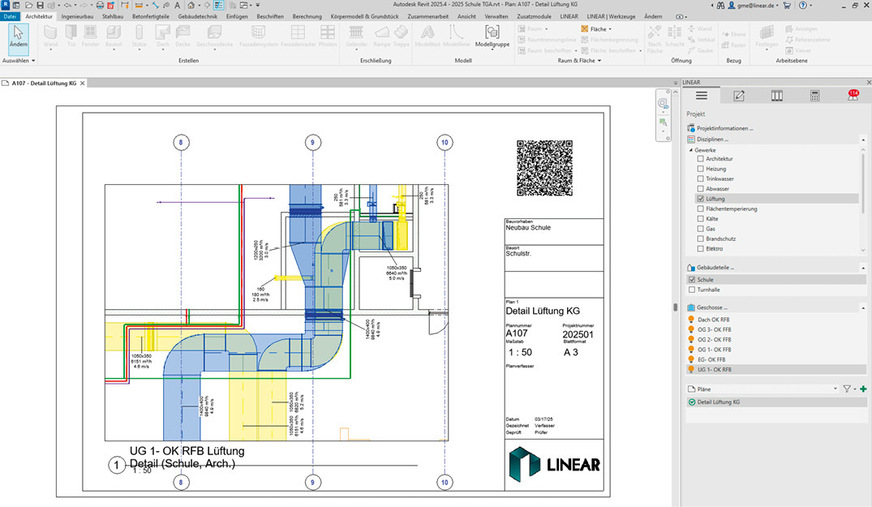 Fertigungs- und Montagepläne können teilweise auch mit QR-Codes für den schnellen Abruf weiterer Informationen versehen werden.