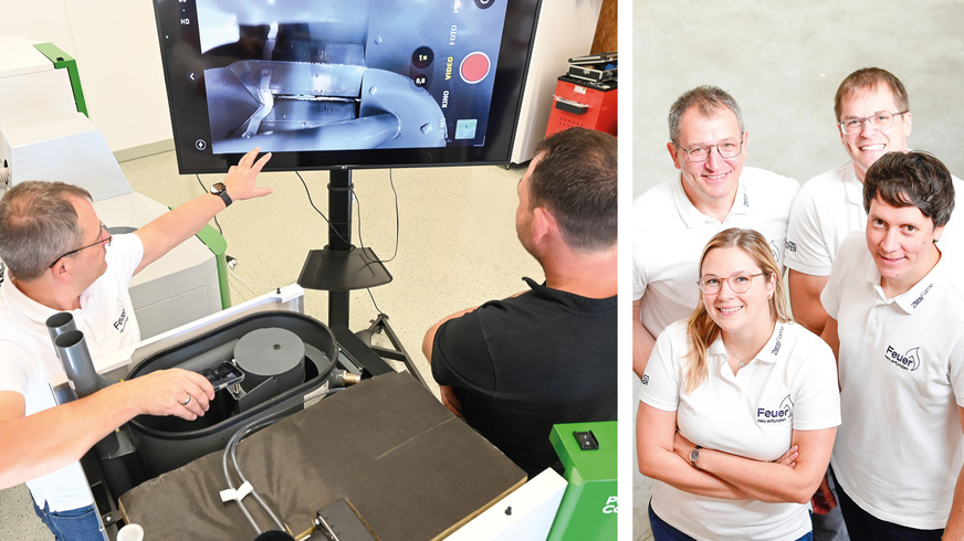 Präsenzschulung von ÖkoFEN (links im Bild) und das Schulungsteam der Akademie im bayerischen Mickhausen.