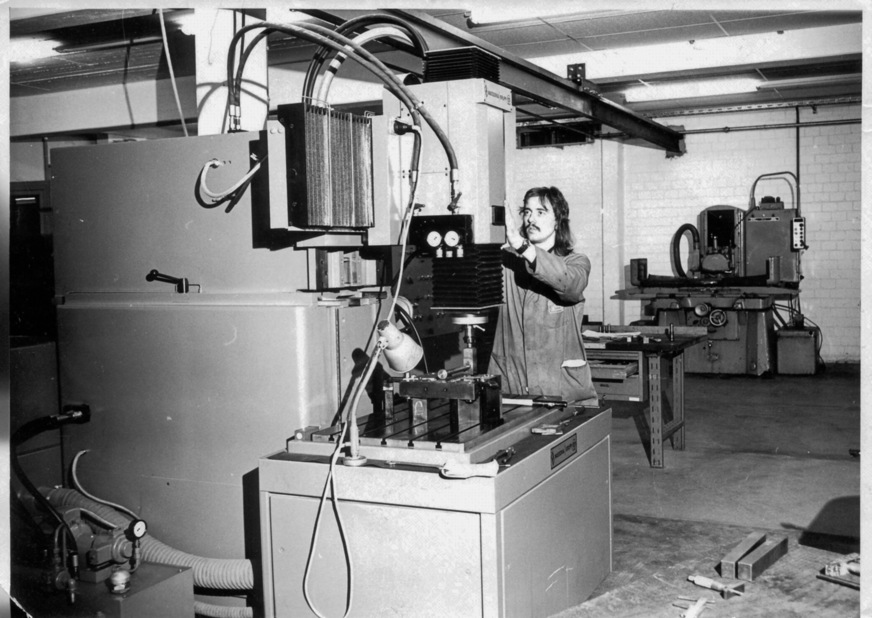 Die Produktion bei Dallmer in den 1970er Jahren.
