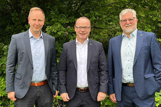 Von links: Ingo Kotting, Nova Apparate GmbH, Martin Alofs, Trox SE, Harald Luger, Walter Bösch GmbH & Co KG.