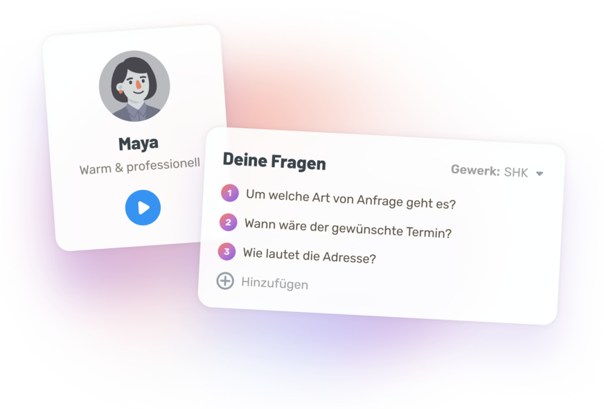 Ist der Tooltime Assistant aktiv, übernimmt er eingehende Anrufe und erfasst Anliegen, Adresse und Dringlichkeit.