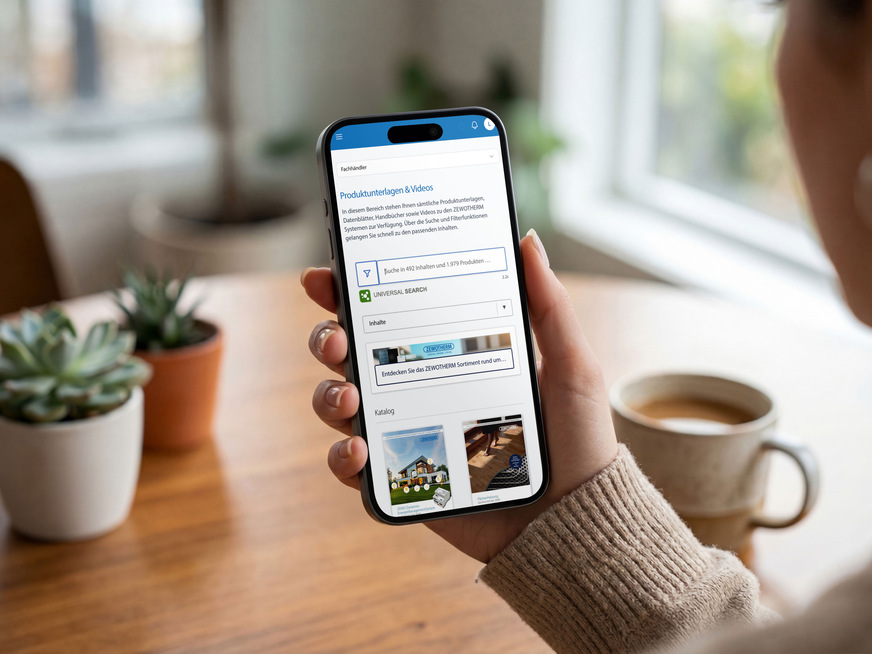 Das Zewotherm-Partnerportal begleitet Fachpartner auch unterwegs. Serviceanfragen, technische Informationen und viele weitere Funktionen sind jederzeit mobil verfügbar.