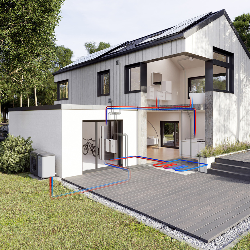 Die intelligente Nutzung von selbst erzeugtem Solarstrom erhöht den Eigenverbrauch und verbessert die Wirtschaftlichkeit einer Wärmepumpe.