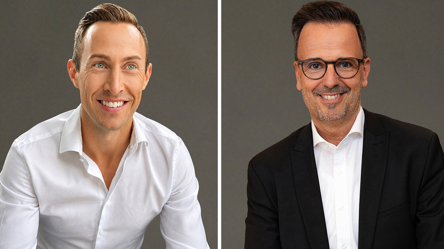 Links:&nbsp;Fabian Kinzler, Leiter der strategischen Initiative Axor Next Level, Hansgrohe Deutschland&nbsp; Vertriebs GmbH.&nbsp;Rechts: Volker Stark, Geschäftsführer Hansgrohe Deutschland Vertriebs GmbH.&nbsp;