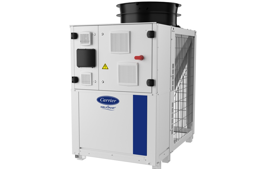 Die Wärmepumpe AquaSnap 61AQ von Carrier wurde speziell für R-290 entwickelt und optimiert. Sie liefert Heiztemperaturen von bis zu 75°C bei Außentemperaturen von bis zu -7°C und arbeitet effizient auch unter extremen Bedingungen von bis zu -25°C.