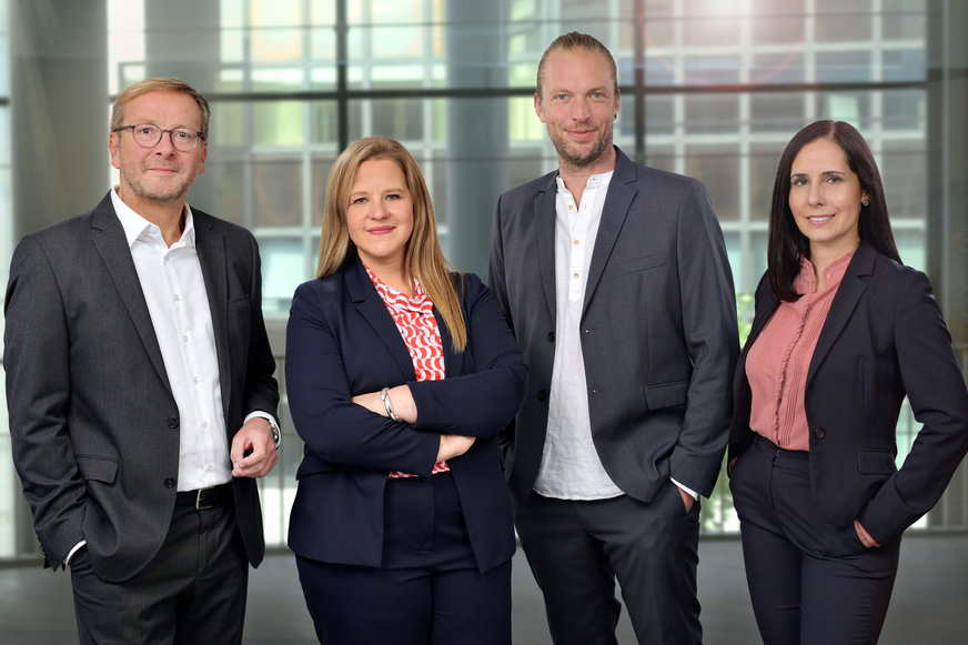 Das neue Führungsteam: Peter Schlüter, Susan Meurer, Gregor Hoffmann, Natascha Daams (v.l.n.r.)