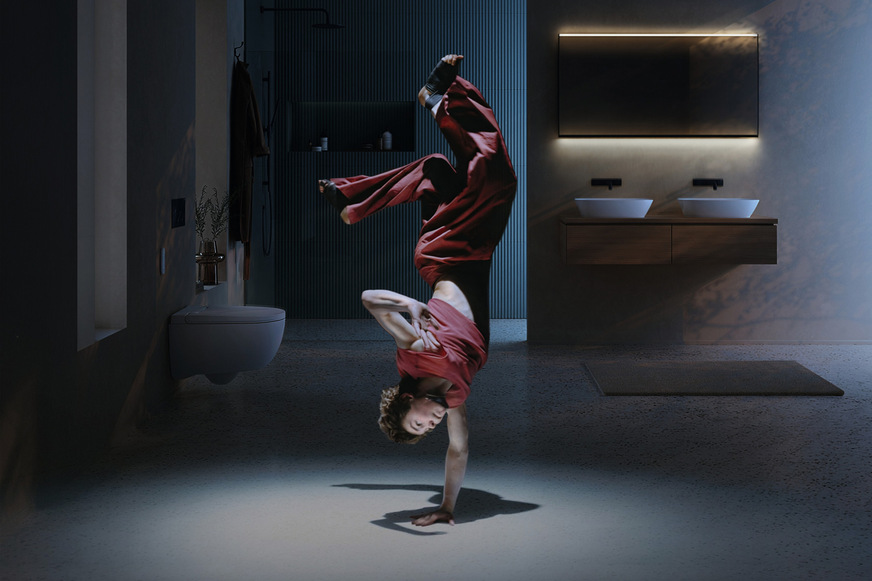 Das GREY Collective um den Choreografen Saïd schafft mit Street Dance, Breaking und Contemporary einen überraschenden Zugang zur Markenwelt von Geberit.