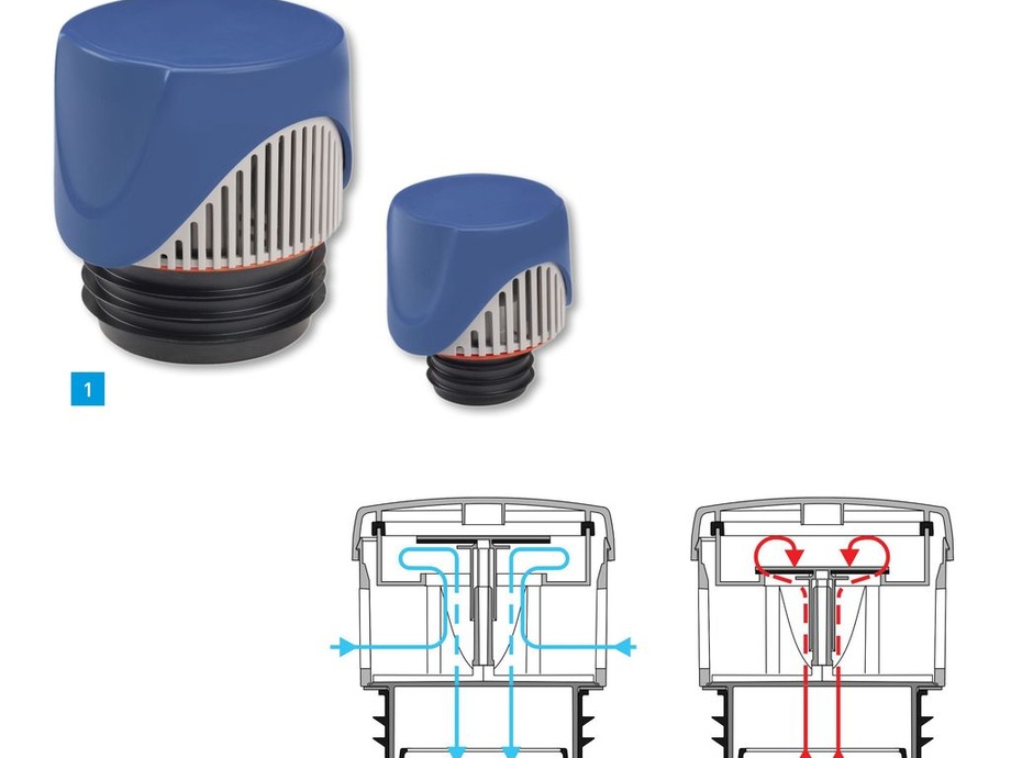 Sanit Wandeinbaukasten mit Rohrbelüfter ventilair DN 30/40/50 oder DN 70/90/100 