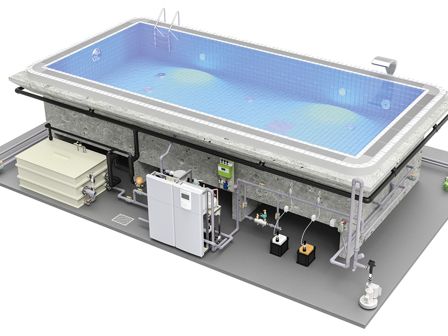 Leitungsbau: Wasser- und Abwasser-Installation für den Pool - SBZ