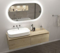 Beim Badspiegel Look 11 mit perfectLIGHT System lässt sich die Helligkeit sensorgesteuert berührungslos dimmen, sowie die Farbtemperatur individuell zwischen Warmweiß (3000 K) und Kaltweiß (4000 K) einstellen. Dank des Memory-Effekts werden die zuletzt gespeicherten Werte automatisch beibehalten. Der Spiegel wird durch eingebauten Bluetooth-Receiver und Lautsprecher gleichzeitig zur Musikanlage. Alle Spiegel aus dem Repabad-Sortiment sind mit Heizung ausstattbar, um ein Beschlagen der Oberfläche zu verhindern.
