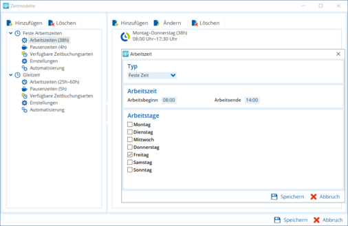 Frei konfigurierbare Arbeitszeitmodelle - © TAIFUN Software AG