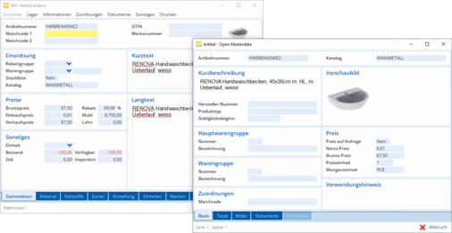 Direktzugriff auf Lieferantenkataloge: Greifen Sie über TAIFUN auf sämtliche Materialtexte, CAD-Zeichnungen und mehr unkompliziert zu.