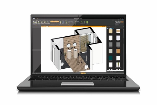 Über die Cloud wird die Raumplanung aus Palette Rooms nahtlos in Palette CAD importiert – für die weitere Bearbeitung und die Highend-Präsentation