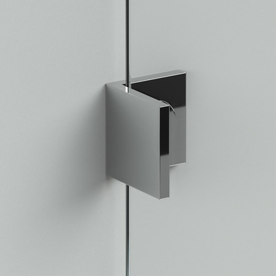 „Moderner quadratischer Türgriff aus Metall an einer Glastür, illustriert innovative Lösungen im Bereich barrierefreier Zugangssysteme in der Gebäudetechnik. - © Sprinz