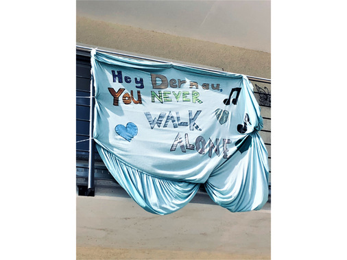 Zeichen der Solidarität in der Nachbarschaft.