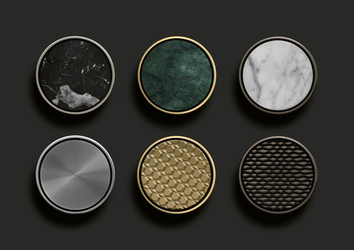 Die Griffeinsätze der CYO Armaturen sind einfach auszutauschen und bieten mit ihren verschiedenen
Oberflächen und Materialien bei den Inlays viele Gestaltungsoptionen, mit denen sich Architekturkonzepte bis
zum Produkt detaillieren lassen.