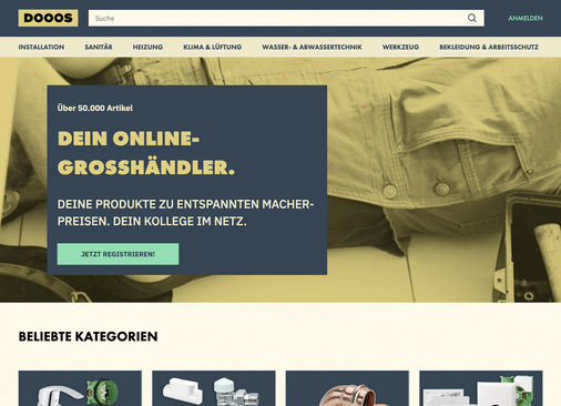 So sieht der neue Online-Shop Dooos aus…