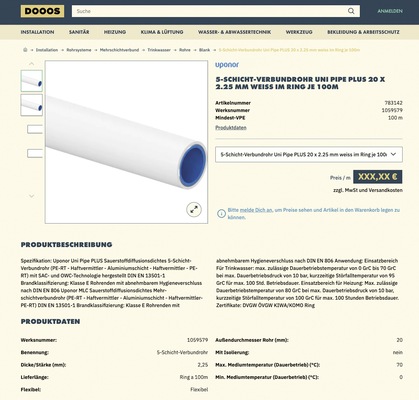 Jedes Produkt ist mit einer Produktbeschreibung versehen…