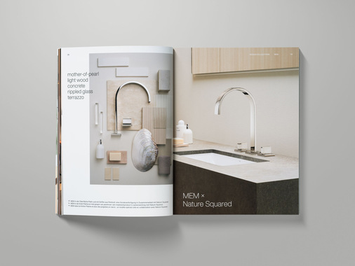 Für jede Serie werden die passenden Varianten für den Waschtisch, die Wanne, die Dusche sowie Accessoires vorgestellt. Hier zu sehen: MEM. - © Dornbracht
