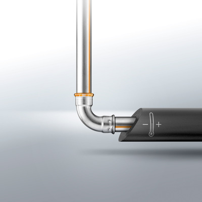 Das neue Edelstahl-Presssystem Geberit Mapress Therm ist gleichzeitig wirtschaftlich und korrosionsbeständig.