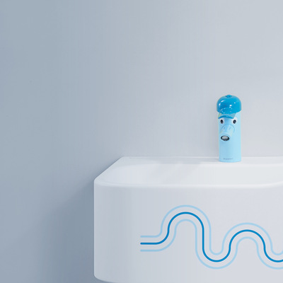 Zum Produktportfolio der überarbeiteten Badserie Geberit Bambini gehören neue WCs, Waschtische, und Armaturen.