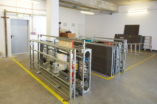  In wenigen Schritten entsteht dank modularer Bauweise ein Bad.