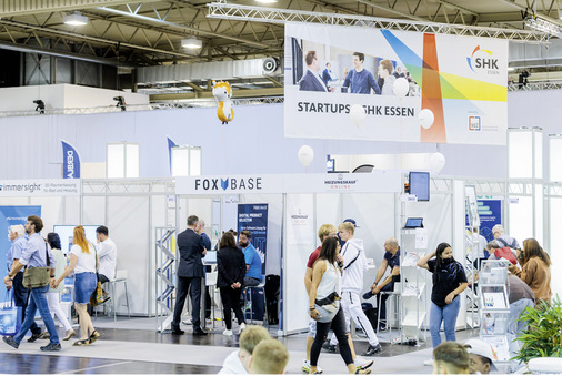  In Halle 1 hat der Bereich „Startup@SHK+E Essen“ in Zusammenarbeit mit der VdZ (Wirtschaftsvereinigung Gebäude und Energie) seine Heimat.