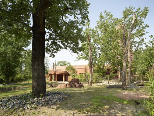 Auf 14 000 m2  entstand eine großzügige Sumpflandschaft für die Dickhäuter. Rund 12 km Rohrleitungssysteme und 25 Rehau-Awaschacht PP wurden von der Martin Bruch Haustechnik in dem Freigelände verbaut.