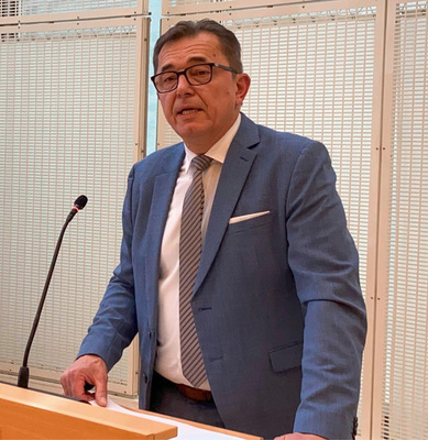 Michael Hilpert, Präsident des ZVSHK, schlägt in seiner Rede auf der Mitgliederversammlung einen großen Bogen über viele ­Bereiche, die das SHK-Handwerk in besonderer Weise betreffen.