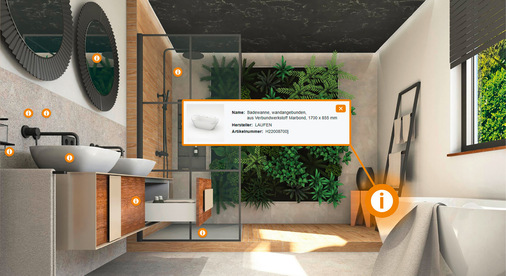 Artikelinfos, Skizzen, Montageanleitungen und Fotos der Hersteller lassen sich direkt und aktuell aus der Palette-CAD-Planung abrufen.