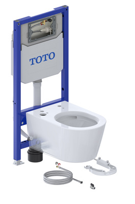 Besonders schnell und bequem lässt sich das Upgrade durchführen, wenn der Installationsrahmen von Toto verwendet wird. In diesem Fall muss das WC nicht von der Wand genommen werden, um das Upgrade durchzuführen. Grundsätzlich funktionieren beim Upgrade auch die Installationsrahmen anderer Hersteller. Mit einem Toto-Installationsrahmen gelingt das Aufrüsten mit etwas Übung jedoch bereits in 5 Minuten.