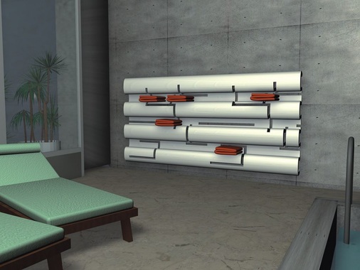 Der dynamisch geschwungene ­Heizkörper Calima arbeitet mit großen Oberflächen, die einen ­hohen Anteil an Strahlungswärme erzeugenDie fünf Module des ­ X_Variant lassen sich ­vielfach kombinieren. Die Wabenstruktur ­ermöglicht ­verschiedene Ablage-, Stau- und ­Sitzmöglichkeiten