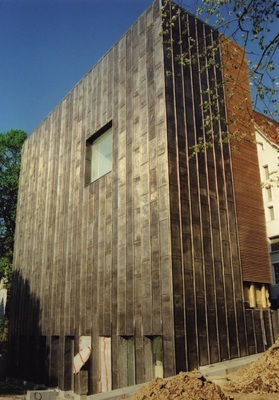 Archivgebäude in Clausthal-Zellerfeld, Metallfassade, gefalzt