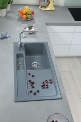 Passione — so lautet der sinnliche Name der neuen keramischen Küchenspüle, die Villeroy & Boch erstmals auf der Focus Küche & Bad 2007 präsentieren wird