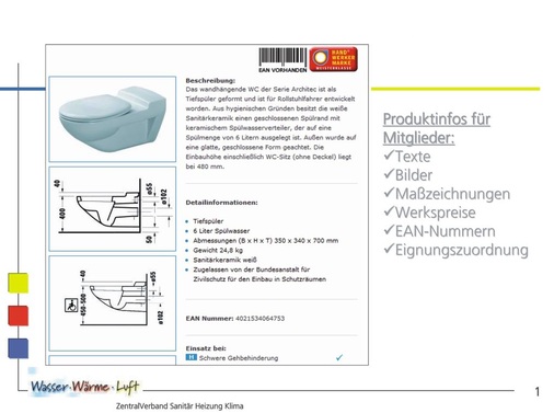 Möglichst viele Informationen rund um ein Produkt ist dem Mitglieder­bereich vorbehalten