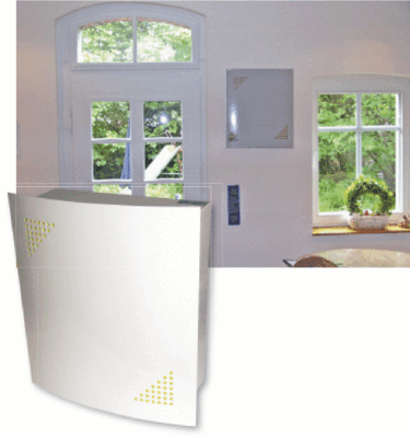 Bild 4 Dezentrale raumweise Lüftungs­geräte mit WRG lassen sich harmonisch ins Gesamtbild integrieren