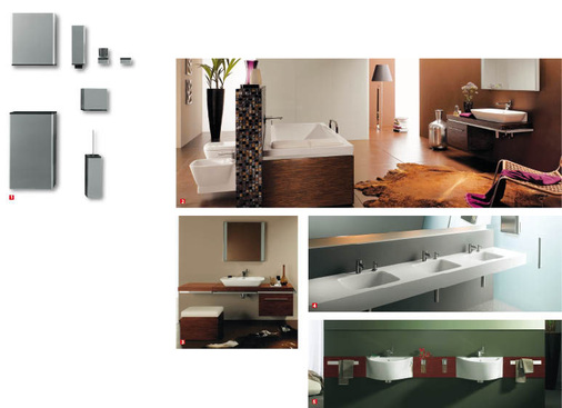 1 Update: Die Edelstahlserie 805 wird von Hewi um sieben neue Produkte erweitert2 Das Komplettbadprogramm Silk von Keramag will auch den Bedürfnissen der Generation 50+ Rechnung tragen3 Voll im Trend liegt die Frisier-Kommode: das Beauty-Modul Silk kann bündig an die Waschtischplatten angeschlossen werden4 Die neuen Waschtische der Serie Renova Nr. 1 Plan sind in zwei Größen mit den Innenmaßen 50x38 und 46x35 cm lieferbar5 Programmergänzung: Flow300-Programm mit Schmuckplatten aus Ma­kassar-Echtholzfurnier