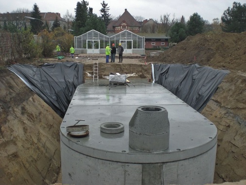 Beton-Fertigteilspeicher 200 m³ für den Botanischen Garten Berlin