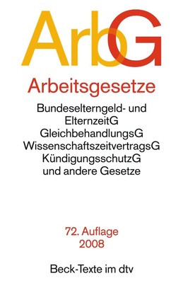 In dem DTV-Taschenbuch sind alle relevanten Dinge rund um die Arbeitsgesetze zusammengefasst