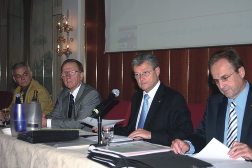 Der Vorstand führte souverän durch die Sitzungen: (v.l.) Wolfgang Friedrich, Volker Werling, Manfred Stather und Dr. Hans-B. Klein