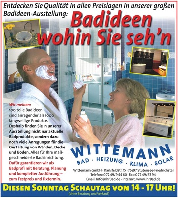 Um in der Öffentlichkeit Präsenz zu zeigen, wird jeden Monat ein Schausonntag beworben. Da kommen schon einmal 30 bis 40 Ehepaare in die Ausstellung