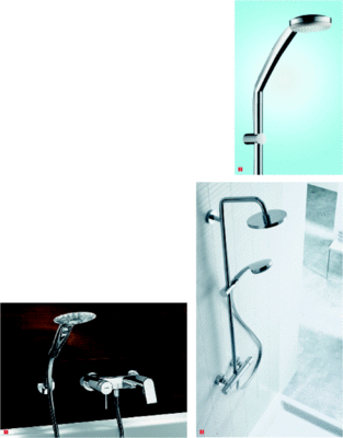 1 Ein Zug am Griff der Hansastela oder am Schlauch senkrecht nach unten, und schon stellt die Armatur von Wannenbefüllung auf Handbrause um2 Die Hansgrohe Unica’Reno Lift gibt es im Set mit Brauseschlauch und der Croma 100 Multi oder der Croma 100 Vario Handbrause3 Verdeckte Wasserleitung: Croma 100 Showerpipe mit Ecostat Aufputz-Thermostat