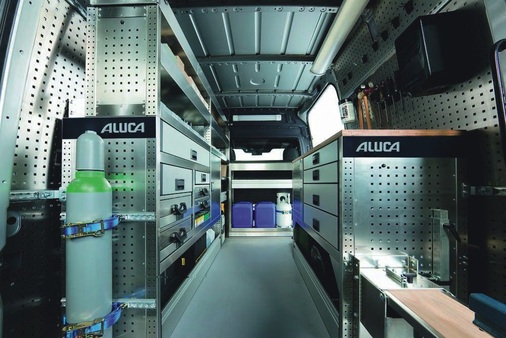 Aluca Fahrzeugeinbauten aus Aluminium haben ein geringes Gewicht