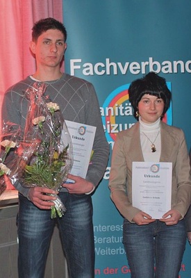 Sieger im Leistungswettbewerb der Handwerksjugend 2008 (v. l.): Tino Dittmann und Cathleen Schade