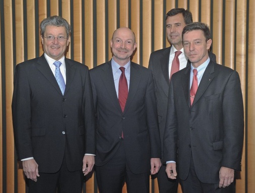 Der neue Vorstand (v.l.): ­Manfred Stather, Andreas Dornbracht, Hartmut Dalheimer und Dr. Rolf Eugen König