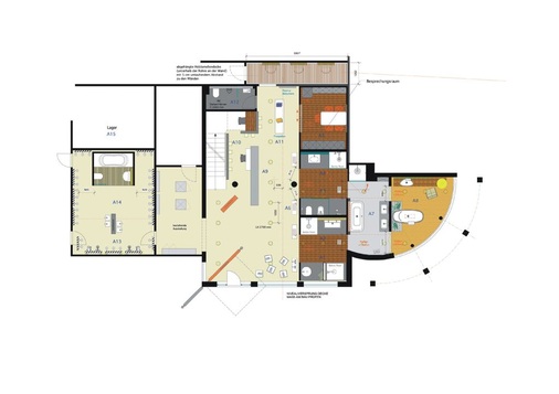 Designbäder zeitgenössischer Designer wie Philippe Starck, Antonio Citterio und Jean Marie Massaud prägen die 180 m² große Ausstellung