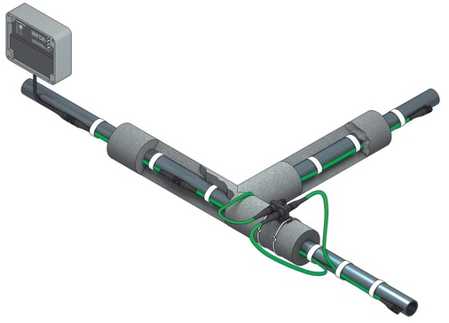 Rohrbegleitheizung mit Regeleinheit - © Raycem
