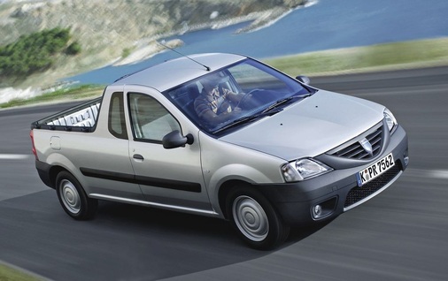 Der zweisitzige Dacia Logan Pickup bietet 725 kg Zuladung